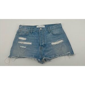 IRO Gacily Chain Embellish Distress Denim shorts size 27